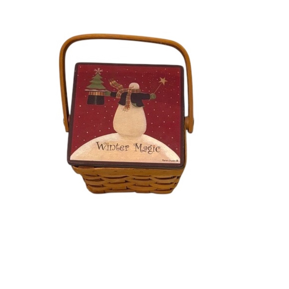 Winter Magic Basket with Snowman Design